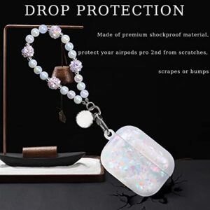 Cute Case for Airpod Pro 2 with Pearl Lanyard Girly Cover Compatible with AirPods Pro 2nd Generation (2022) Shell for Women