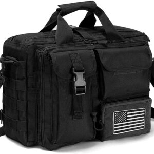 Stypos Tactical Messenger Bag, 17.3 Inch Tactical Briefcase for Man Military Laptop Bag Messenger Shoulder Bag (Black)