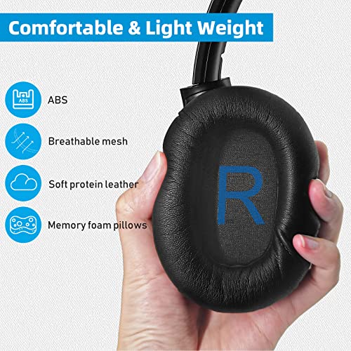 Ankbit RT5008 60Hrs Wireless Headphones for TV Watching with Bluetooth 5.3 Transmitter, Folding Over tv Headphones Wireless for Seniors, Dual Link Support, Low Audio Delay, Plug n Play, Long Range