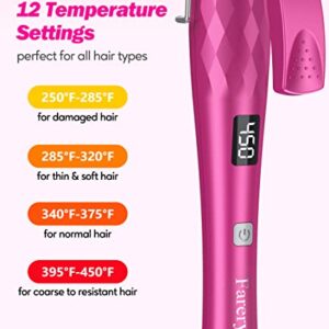 FARERY 3/4 Inch Curling Iron for Defined Curls, Tourmaline Ceramic Curling Iron with Keratin & Argan Oil Infused, Fast Heat Up Hair Curling Wand, Digital Display, Dual Voltage, 60 Min Auto Shut Off