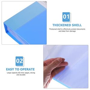 Color Envelope 2pcs Folders Capacity Documents Transparent Clip Materials Bag Exam Inner Board Organizing Folder Clear Paper Pockets for Letter Large A Holder Expanding and Cover