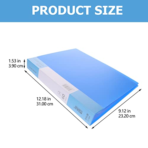 Color Envelope 2pcs Folders Capacity Documents Transparent Clip Materials Bag Exam Inner Board Organizing Folder Clear Paper Pockets for Letter Large A Holder Expanding and Cover