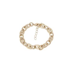 amazon essentials 14k gold plated mariner link bracelet, yellow gold