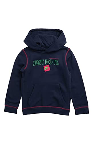 Nike Boys' Sportswear JDI Sweatshirt Just Do It Pullover Hoodie (as1, alpha, l, regular, Obsidian/Very Berry)