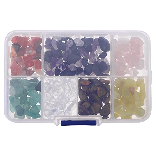 COHEALI 1 Box Natural Charms Necklaces Beads DIY Bead Crystals Bracelet Accessory Kit for Loose Craft Crushed Gemstone Polishing Meditation Shape Multicolor Shaped Spacer Crystal Making