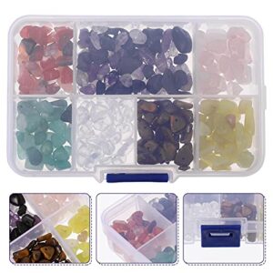 COHEALI 1 Box Natural Charms Necklaces Beads DIY Bead Crystals Bracelet Accessory Kit for Loose Craft Crushed Gemstone Polishing Meditation Shape Multicolor Shaped Spacer Crystal Making