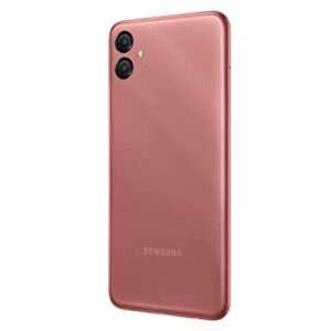 SAMSUNG Galaxy A04 (SM-A045F/DS) Dual SIM 64GB/ 4GB, 6.5" GSM Unlocked, International Version (32GB SD Card Bundle) - Copper