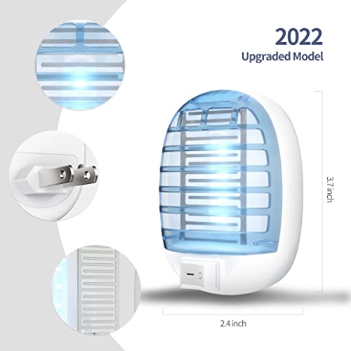 Flying Bug Zapper Indoor, Electronic Insect Killer, Mosquitoes Trap with Blue Lights for Living Room, Home, Kitchen, Bedroom, Baby Room, Office(6, Bule)