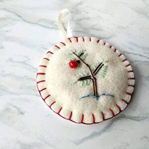 Charlie Brown Christmas Ornament - Hand Embroidered Felt Ornament