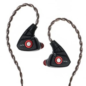 dunu titan s in-ear monitors,11mm dynamic driver hifi iems earphones with powerful sound (black)