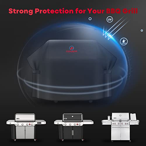 Comnova Grill Cover 72 Inch - 600D BBQ Cover for Outdoor Grill Heavy Duty and Waterproof, Large Barbecue Gas Grill Covers for Weber, Char-Broil, Nexgrill, Monument, Dyna-glo, Brinkmann and More