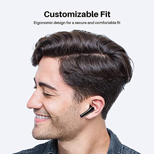 Tribit Earbuds, Bluetooth 5.2 Earbuds Qualcomm QCC3040, 4Mics CVC 8.0 Call Noise Canceling Crystal-Clear Calls Comfortable Earbuds 32H Playtime Wireless Bluetooth Headphones, FlyBuds C2