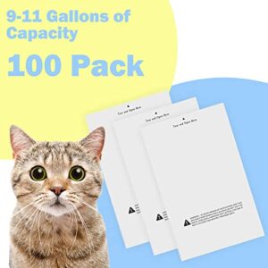 100 Pack Waste Drawer Liners Compatible with All Litter Box Robot Models, 9-11 Gallons Litter Box Liners