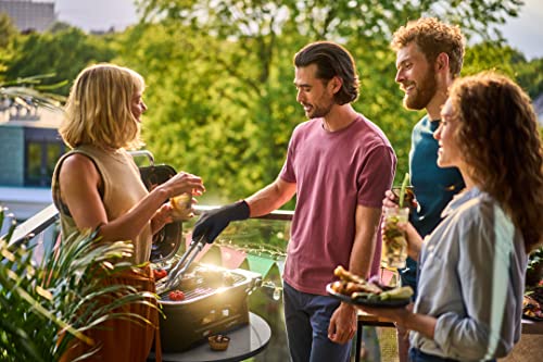 Weber Lumin Compact Outdoor Electric Barbecue Grill, Yellow - Great Small Spaces such as Patios, Balconies, and Decks, Portable and Convenient