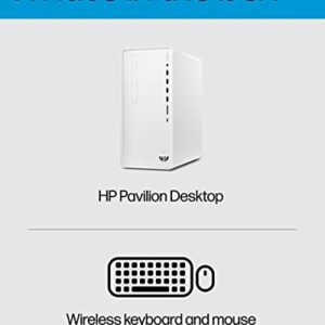 HP Pavilion Desktop PC, 12th Gen Intel Core i5-12400, 8 GB RAM, 512 GB SSD, Windows 11 Home, Wi-Fi 6 & Bluetooth, 9 USB Ports, Wired Keyboard & Mouse Combo, Pre-Built PC Tower, TP01-3050 (Renewed)