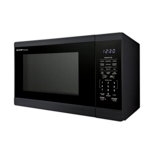SHARP ZSMC1461HB Oven with Removable 12.4" Carousel Turntable, Cubic Feet, 1100 Watt Countertop Microwave, 1.4 CuFt, Black