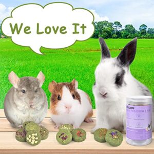 ERKOON 100% Edible Premium Timothy Hay Chew A Blocks for Rabbits, Chinchilla Treats, Chew Toys for Teeth Guinea Pigs and Mice