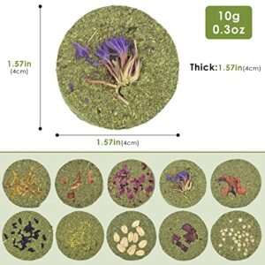 ERKOON 100% Edible Premium Timothy Hay Chew A Blocks for Rabbits, Chinchilla Treats, Chew Toys for Teeth Guinea Pigs and Mice