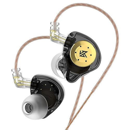 KZ EDX PRO in Ear Monitor IEM Wired Earbuds Earphones 1DD Wired Ear Buds HiFi Deep Bass with 1DD New 10mm Dynamic Driver Over Ear Headset with Detachable Cable (Black with Mic)