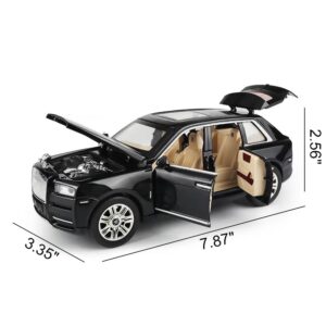 EROCK 1/24 Rolls-Royce Cullinan Model Car, Alloy Die Casting Collectible Pull Back Toy Car with Sound and Light for Kids Boy Girl Birthday Gift