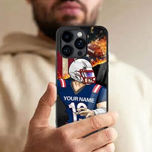 Customizable Name Phone Cases Funny Design for Boy Men iPhone 11 12 13 14 Pro Max Plus Mini Xr Xs Samsung Note 7 8 9 10 20 Ultra Plus Moto Edge 20 Pro LITE Pixel 6 6Pro 7 Pro LG G6 7 8 (New England)