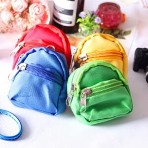 NUOBESTY 3pcs Mini Doll Backpack Mini House Backpack Mini Zipper Backpack School Bags Doll Accessories Miniatures Doll School Bags Toy Photography Props