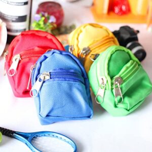 NUOBESTY 3pcs Mini Doll Backpack Mini House Backpack Mini Zipper Backpack School Bags Doll Accessories Miniatures Doll School Bags Toy Photography Props