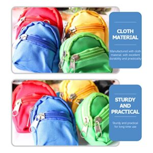 NUOBESTY 3pcs Mini Doll Backpack Mini House Backpack Mini Zipper Backpack School Bags Doll Accessories Miniatures Doll School Bags Toy Photography Props