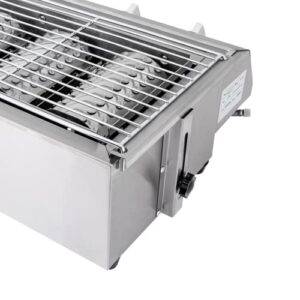 Tabletop Grill,4-Burner Outdoor Tabletop Propane Gas Grill,110V Stainless Steel Portable BBQ Grills for Parties,Backyard Barbecue,Camping or Picnicking