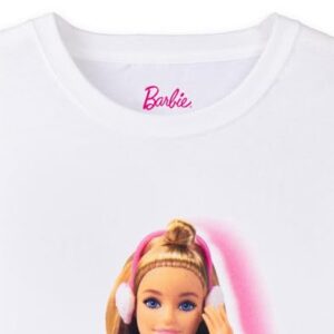 Barbie Christmas T-Shirt Womens Ladies Merry Christmas White Top