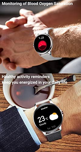 HOAIYO Smart Watches for Men (Call Receive/Dial), 1.3" Smartwatch with Call/Text/Heart Rate/SpO2/Sleep/Calories Counter, Waterproof Fitness Watch for Android iOS Phones