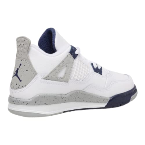 Nike Air Jordan 4 Retro Pre School White/Midnight Navy BQ7669-140 10.5c