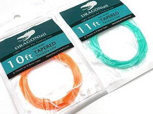 tapered pvc floating tenkara line (light weight with a stiff mono-core) (acid blue, 12ft length)