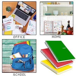 Studio O. A. Spiral Notebooks, 3 Pack, 5 x 5 Graph Ruled (5 Squares/Inch) Paper, 8.5 x 11, 80 Sheets of 100g/㎡ Thick Paper, Durable PP Cover, with Tabbed Stickers and Back Pocket, Journals for School, Office, Business, Professional