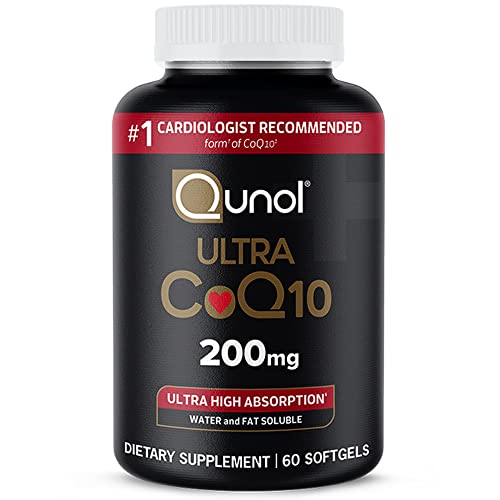 Qunol CoQ10 200mg Softgels, Ultra CoQ10 - Ultra High Absorption Coenzyme Q10 Supplements - Antioxidant Supplement for Vascular and Heart Health & Energy Production - 2 Month Supply - 60 Count