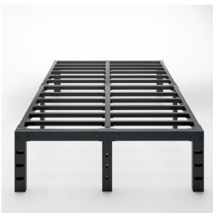 vengarus metal bed frame california king, heavy duty bed frames no box spring needed for mattress foundation, noise free, easy assembly