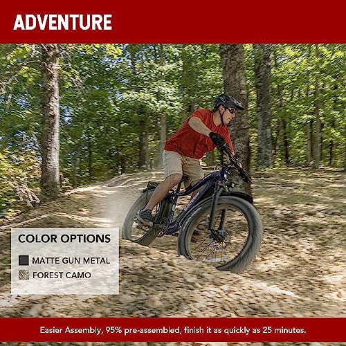 Young Electric E-Scout PRO, 750W Electric Bike Adults, 80Miles Motor Ebike, 48V 20Ah Battery, 26'' Fat Tire 28MPH Men Women Bicycle for Snow Beach Mountain Off Road Commuter (Desert Camo)