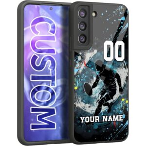 personalized football vs name number america flag decor rubber cover phone case for samsung galaxy s23 s22 s21 s20 ultra plus/ s21 fe /s20 fe/ s10 plus/ s9 plus/ s8 plus /s7 edge (tie dye)