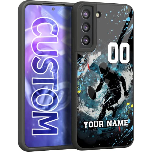 Personalized Football vs Name Number America Flag Decor Rubber Cover Phone Case for Samsung Galaxy S23 S22 S21 S20 ULTRA PLUS/ S21 FE /S20 FE/ S10 PLUS/ S9 PLUS/ S8 PLUS /S7 EDGE (Tie Dye)