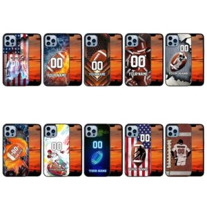 Personalized Football vs Name Number America Flag Decor Rubber Cover Phone Case for Samsung Galaxy S23 S22 S21 S20 ULTRA PLUS/ S21 FE /S20 FE/ S10 PLUS/ S9 PLUS/ S8 PLUS /S7 EDGE (Tie Dye)