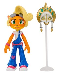 crash bandicoot 11cm coco with mask he12300 | collectable retro gaming figure for kids with accessory