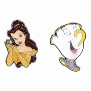 Loungefly Disney Beauty And The Beast Belle & Chip Enamel Pin Set