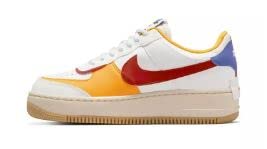 Nike AIR Force 1 Shadow White/Yellow/RED/Green CI0919 118 Women's Size 9.5 KC