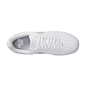 Nike Men's Air Force 1 Low Shoes, White Metallic Silver, 9