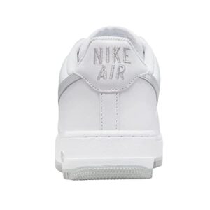 Nike Men's Air Force 1 Low Shoes, White Metallic Silver, 9