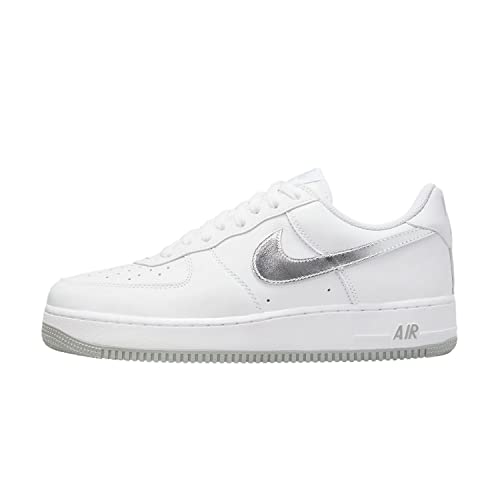 Nike Mens Air Force 1 Low DZ6755 100 Silver Swoosh - Size 10