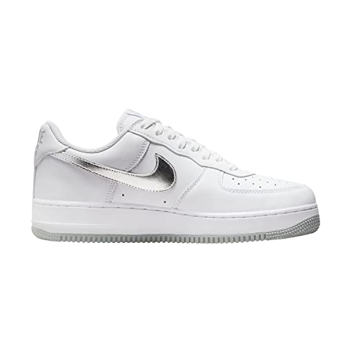 Nike Mens Air Force 1 Low DZ6755 100 Silver Swoosh - Size 10