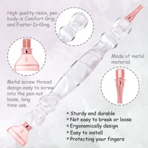 Praise V Do Diamond Painting Pen, Diamond Art Pen, Resin 7D Diamond Painting Pen Kit Tool Accessories Stylus Drill Pen with Metal placers for Diamond Painting Nail Art Decoration Diamond Art White