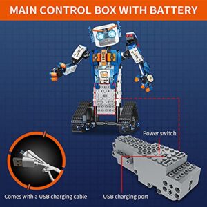 Ulanlan Remote Control Robot Building Kit for Kids 10-14, RC Robot Science Kits STEM Project Building Blocks Robot 447 Pieces