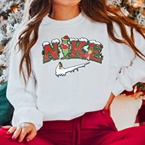 Grinch Christmas Snow Sweatshirt, Christmas Sweatshirt, Christmas Sweatshirt for Women, Christmas Grinch 2023 Sweatshirt